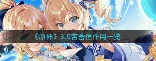 原神30苦舍桓功能全解析